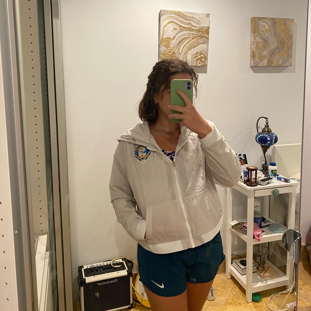 Nike White Hooded Jacket